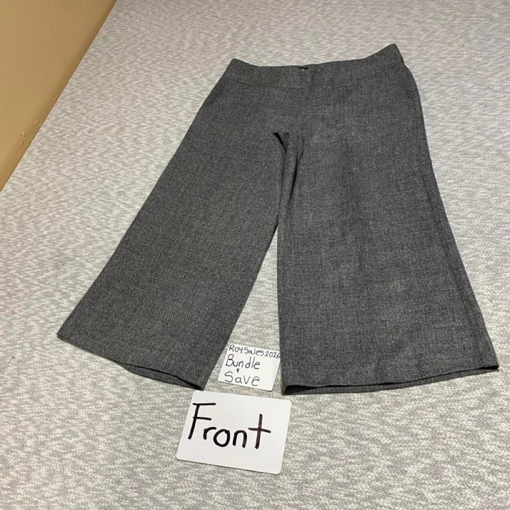 BB Gray wide leg dress pants capri women 9. SKU-C166